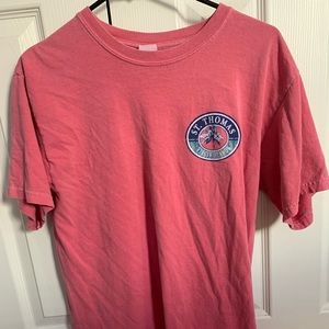 pink st. thomas tee shirt